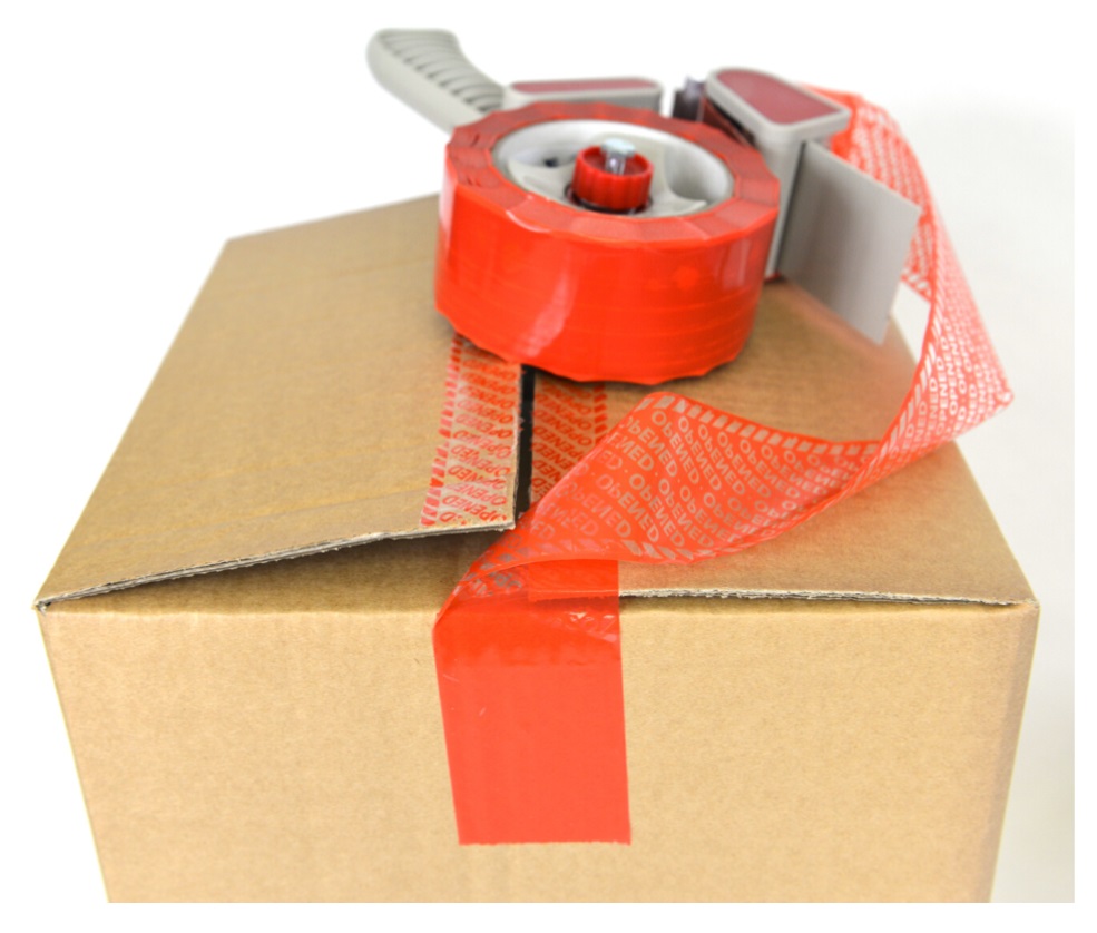 Sealing cartons with security box tape